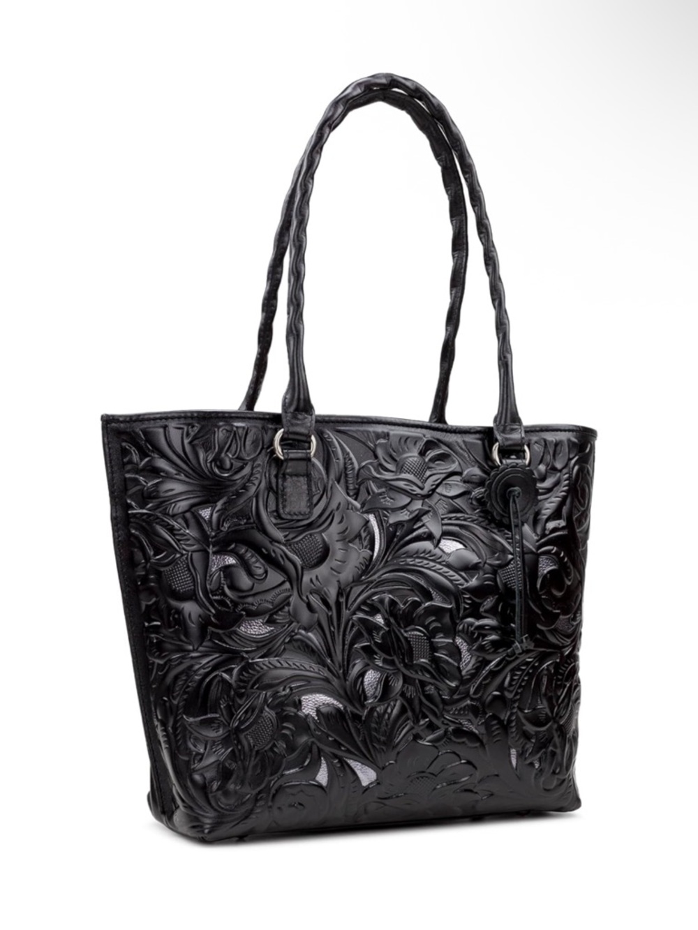 NEW Patricia Nash Adeline Burnished Cutout tooled Full Grain Leather Tote NWOT